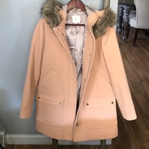 Great condition peach J. Crew wool coat